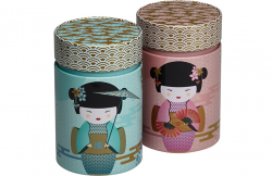 Eigenart, Dose, Little Geisha, Grün/Pink, 2er Set