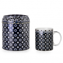 Images d'Orient mug with gift box, Kaokab, 250 ml, blue black white, item no. POR232031