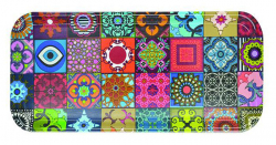 Image d Orient, Rect. Tray PATCHWORK, Ø 32x15cm, birch veneer, Item.No. TRA332105