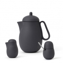 VIVA Nina Tea set : Pot 1 L, Milk + Sugar, Charcoal, Item No. V78445