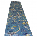 Casalanas table runner, Zaffiro, 180x35 cm, blue, 100% cotton, handmade, item no. 5027