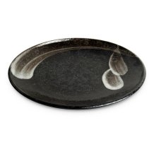 Edo Japan, Plate Ansen, Black-Brown, Ø 25.5x3 cm, Item No. 6040237