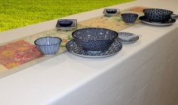 Casalanas table runner, Marrone, 180x35 cm, brown, 100% cotton, handmade, item no. 5034